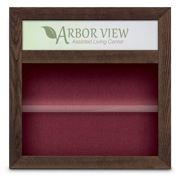 United Visual Products Outdoor Enclosed Combo Board, 42"x32", Bronze Frame/Blue & Cork UVCB4232ODBZ-BLUE-CORK - main